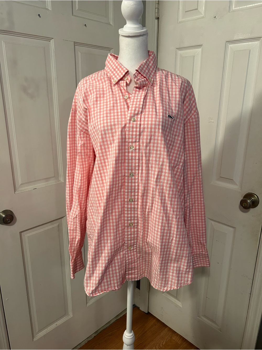 Vineyard Vines Pink Gingham Button-Down Shirt